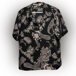 Vintage Paisley Resort Top Women's L